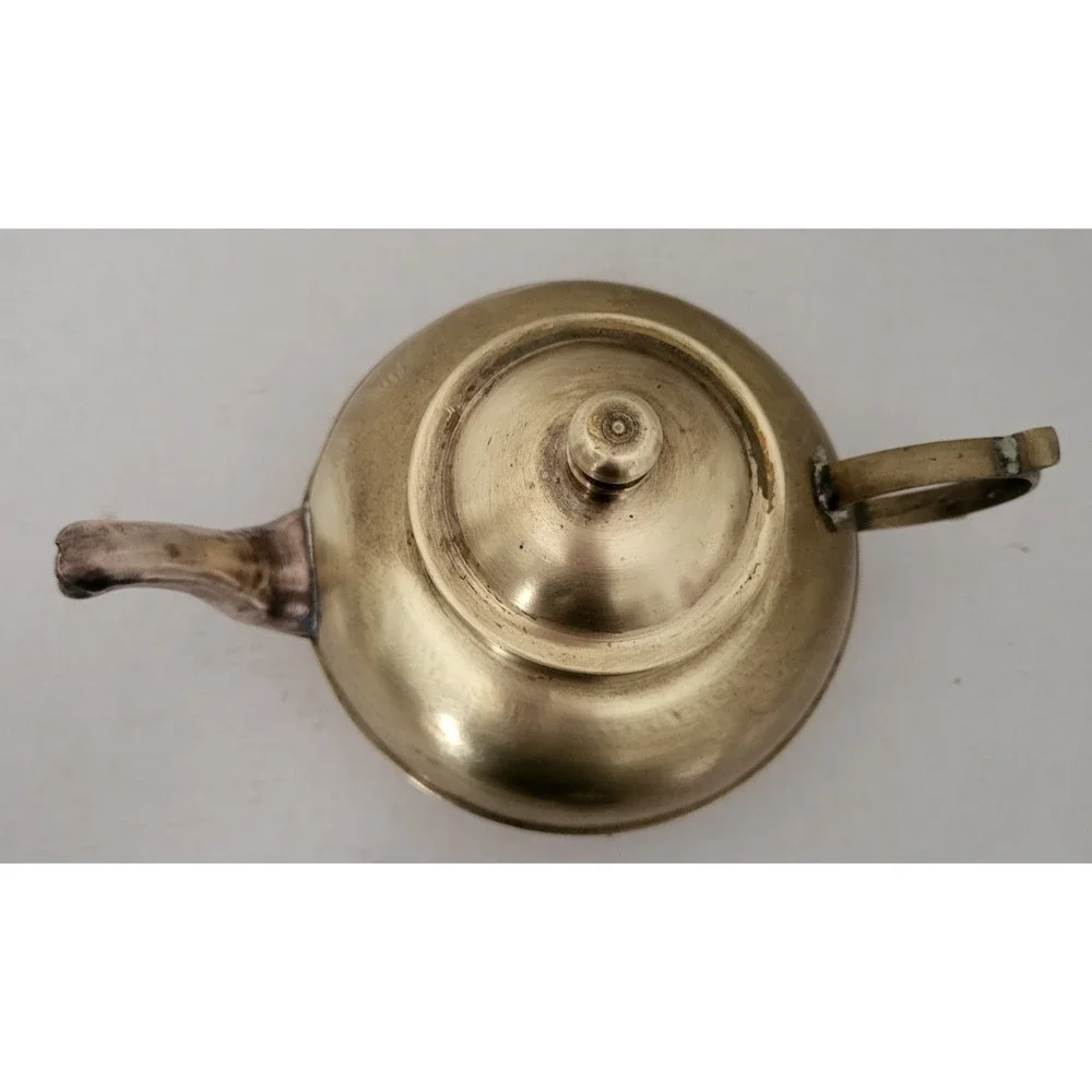 Vintage Copper & Aluminum Teapot 8 inch boho grannycore cottage core Decore